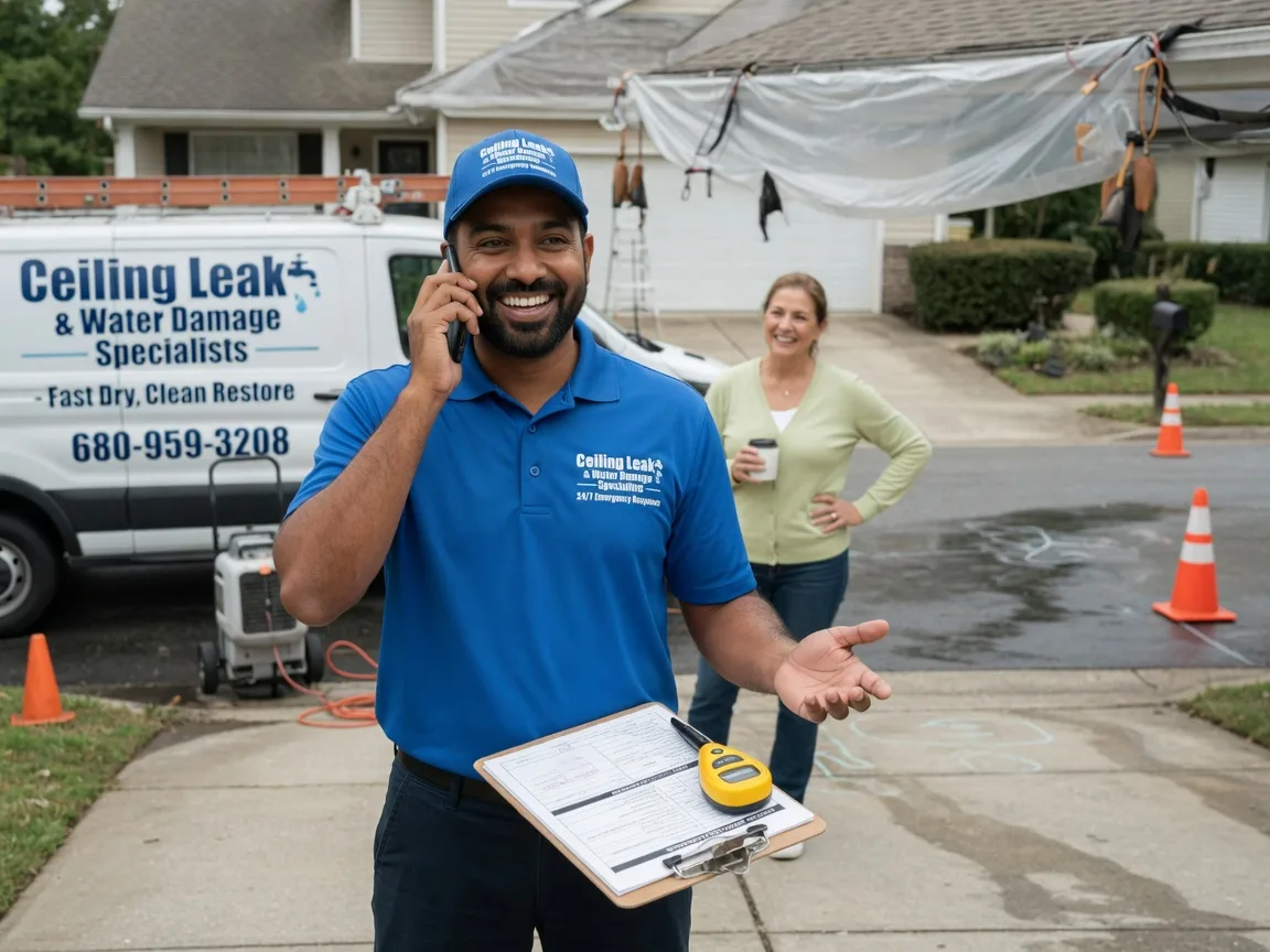 Ceiling Leak Cleanup Coupland, TX FAQs